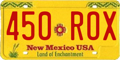 NM license plate 450ROX