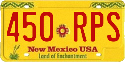 NM license plate 450RPS