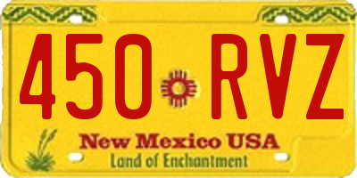 NM license plate 450RVZ