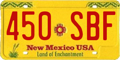 NM license plate 450SBF