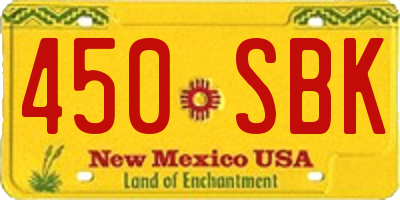 NM license plate 450SBK