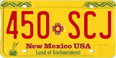 NM license plate 450SCJ