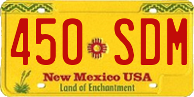 NM license plate 450SDM