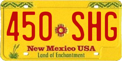 NM license plate 450SHG
