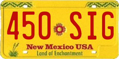 NM license plate 450SIG