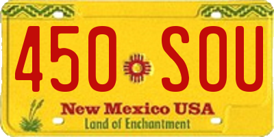 NM license plate 450SOU