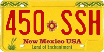 NM license plate 450SSH