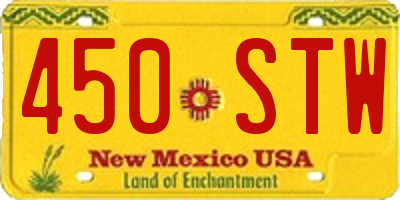 NM license plate 450STW