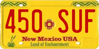 NM license plate 450SUF