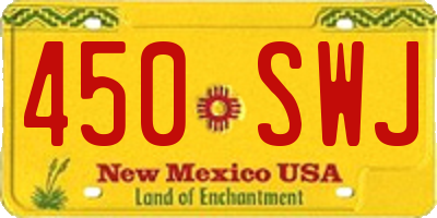 NM license plate 450SWJ