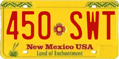 NM license plate 450SWT