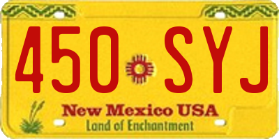 NM license plate 450SYJ