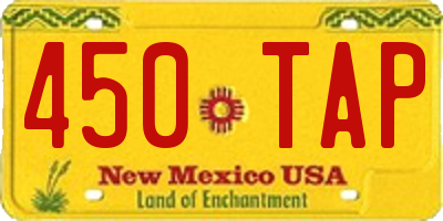 NM license plate 450TAP
