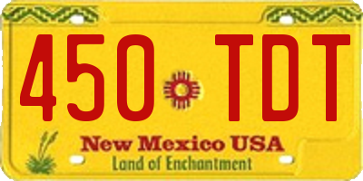 NM license plate 450TDT