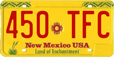 NM license plate 450TFC