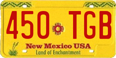 NM license plate 450TGB