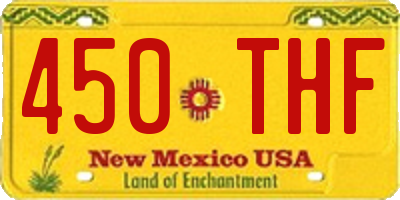 NM license plate 450THF