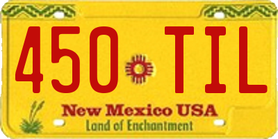 NM license plate 450TIL