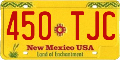 NM license plate 450TJC