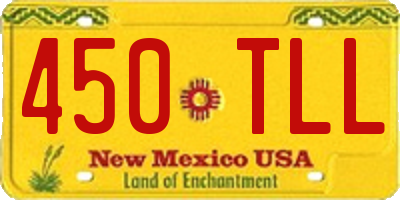 NM license plate 450TLL