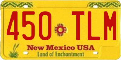 NM license plate 450TLM