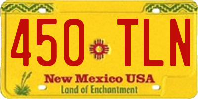 NM license plate 450TLN