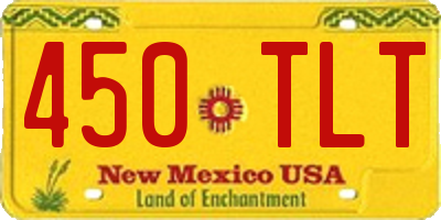 NM license plate 450TLT