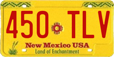 NM license plate 450TLV