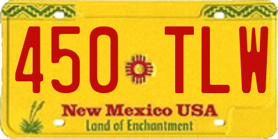 NM license plate 450TLW