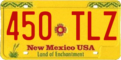 NM license plate 450TLZ