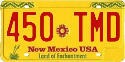 NM license plate 450TMD