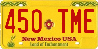 NM license plate 450TME