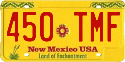 NM license plate 450TMF