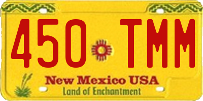 NM license plate 450TMM
