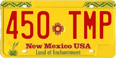 NM license plate 450TMP