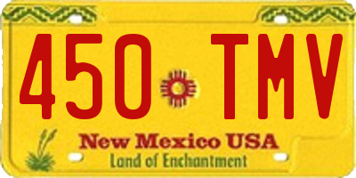 NM license plate 450TMV