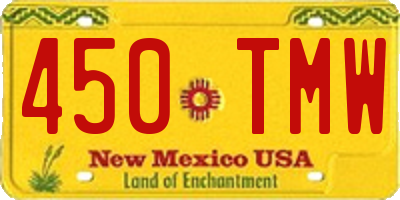 NM license plate 450TMW