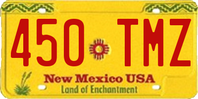 NM license plate 450TMZ