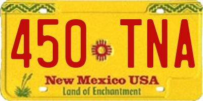 NM license plate 450TNA