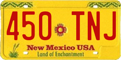NM license plate 450TNJ