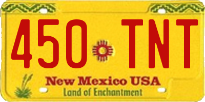 NM license plate 450TNT