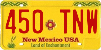 NM license plate 450TNW
