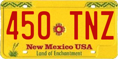 NM license plate 450TNZ