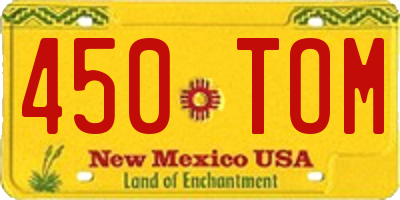 NM license plate 450TOM