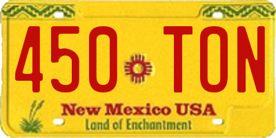 NM license plate 450TON