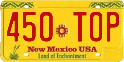 NM license plate 450TOP