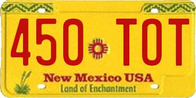 NM license plate 450TOT