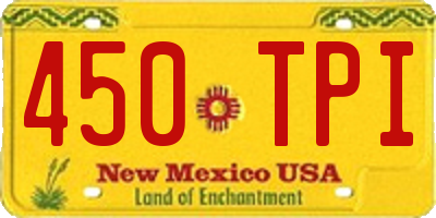 NM license plate 450TPI