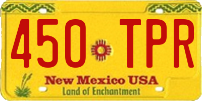 NM license plate 450TPR