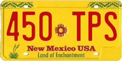 NM license plate 450TPS